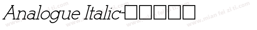 Analogue Italic字体转换
